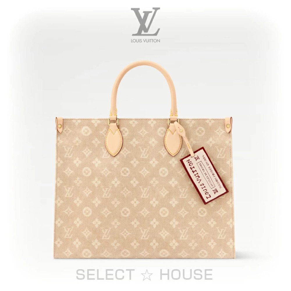 Louis Vuitton OnTheGo Organizer Leather White Tan